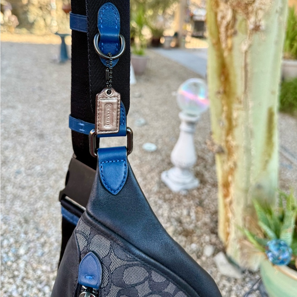 Coach League belt bag leather jacquard NWOT - Picture 10 of 13